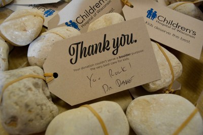 Dr. Dave Margolis, the Children's Hospital of Wisconsin doctor who started the Rocks for a Reason campaign, is personally signing every thank you tag to people who donated $85 or more to the hospital. As of Monday, Dec. 19, more than 460 people from 39 states (and Puerto Rico) have donated more than $46,000. The campaign goes until Dec. 31. Donations can be made at chw.org/rock.