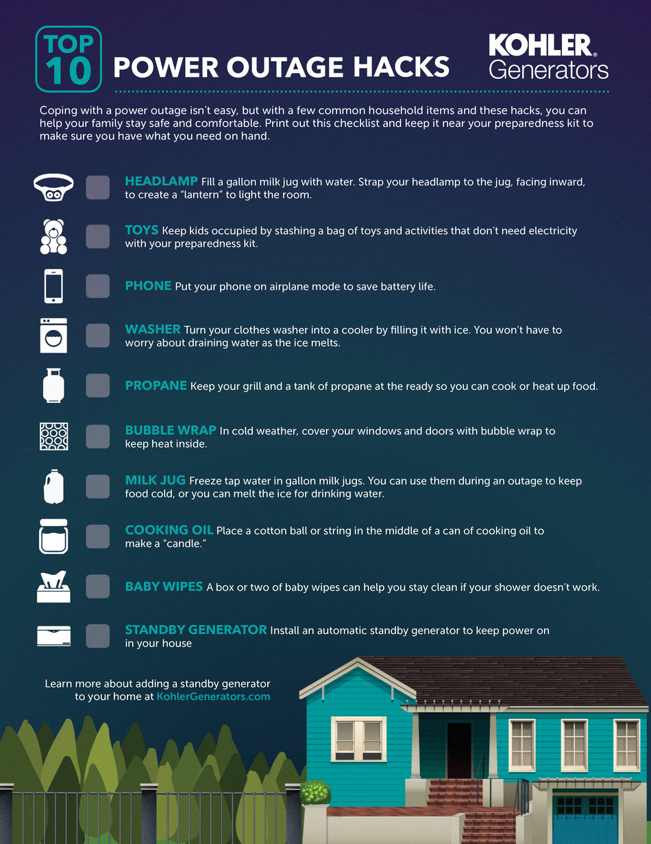 Power Outage Hacks From Kohler Keep Your Home Functioning During Cold Weather Emergencies