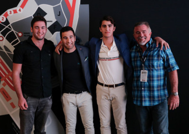 From left to right: Jesse Lazare, Daniel Morad, Michael de Quesada and Carlos de Quesada. (CNW Group/Alegra Motorsports)