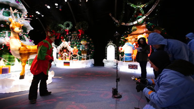 Behind the scenes production of "Elf-Venture in ICE." This 360 degree Virtual Reality video is being made available, free of charge, to patients at Children's Hospitals here and around the country and to other kids, thanks to VIVA VR Studios (www.vivaVRstudios.com) of Rockville, MD., in partnership with Gaylord National's ICE! Featuring Christmas Around the World.