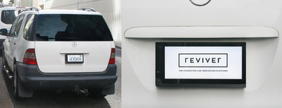 On the road, rPlate(TM) is a hi-tech license plate; when parked can display custom messages / images
