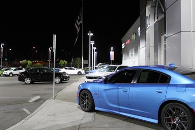 This Dodge Charger shows off its true colors under new LED lights at San Leandro Chrysler Jeep Dodge Ram in California.