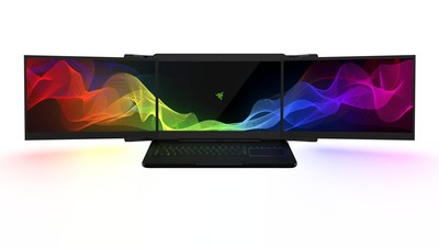 Project Valerie - the world's first triple-monitor laptop setup, designed for PC gaming.