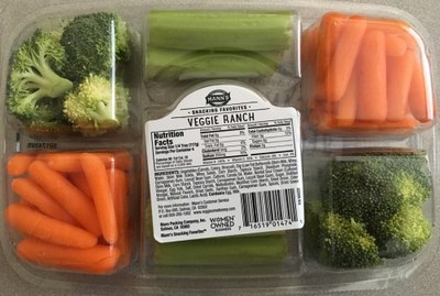 Organic Veggie Tray wrong back label