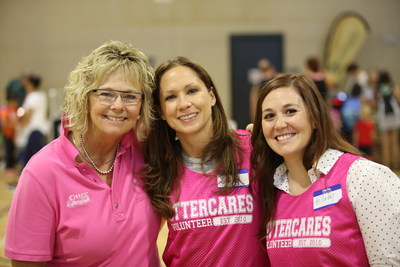 Otter Products employees receive 24 hours of volunteer time off per year to go out into the community to make a difference. From left, OtterCares Founder Nancy Richardson, Sandy Utley and Hillary White help make a difference at Pack2School.