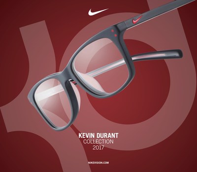 NIKE VISION PARTNERS WITH KEVIN DURANT FOR RELEASE OF 2017 KD SIGNATURE COLLECTION. THE COLLECTION FEATURES NEW OPTICAL STYLES FOR ADULTS AND KIDS, INSPIRED BY KEVIN DURANT.