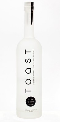 Toast Vodka made with unflavored coconut water, 100% corn, gluten free, non GMO, 6x distilled, created and distilled in Florida. Let's TOAST!