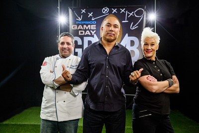 Game Day Grub Match Judges: PepsiCo Executive Chef Stephen Kalil, Former Pittsburgh Steelers Wide Receiver and Super Bowl XL MVP Hines Ward; and Food Network Chef Anne Burrell  Courtesy: PepsiCo Game Day Grub Match