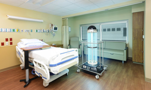 Tru-D SmartUVC in a patient room.