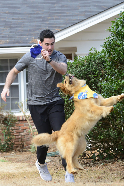 NFL quarterback Aaron Murray and his dog Georgia are gearing up with the PEDIGREE(r) Brand for the Puppy Bowl.