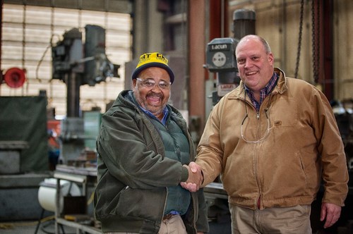 Jimmie Thompson, Machine Shop Supervisor and Tim Anderson, Regional Used Equipment Sales Manager
