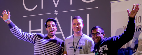 Excited Winners of #ExpeditionHacks NYC, November 2016