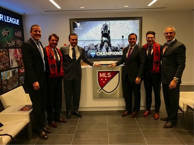 Leaders from Phoenix Rising FC visited MLS executives in New York City on Friday January 20, 2017.  (Pictured from left to right are: Phoenix Rising FC Co-Chairman Brett Johnson, Head Coach and President of Soccer Operations Frank Yallop, Governor Berke Bakay, Co-Owner and Board Member Mark Detmer, Co-Owner and Board Member David Rappaport, and Co-Owner and Board Member Tim Riester.)