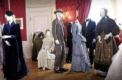 A behind-the-scenes peek at costumes awaiting their final preparations before going on display in "Designed for Drama: Fashion from the Classics," a new exhibition at Biltmore in Asheville N.C. Costumes from "Finding Neverland," "Sherlock Holmes," "Sleepy Hollow," and more, will be staged throughout Biltmore House starting Feb. 10.