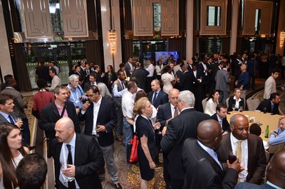 Delegates network in the exhibition hall of the annual Africa Energy Forum