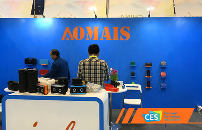 AOMAIS' IPX7-designated bluetooth speakers took center stage at CES 2017