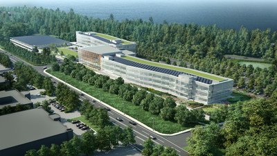 ENGLEWOOD CLIFFS, N.J. Feb. 7, 2017 - Rendering of the new 350,000-square-foot LG North American Headquarters.  The $300 million building project , which began today with a groundbreaking ceremony in Englewood Cliffs, N.J., will create more than 2,000 construction jobs.