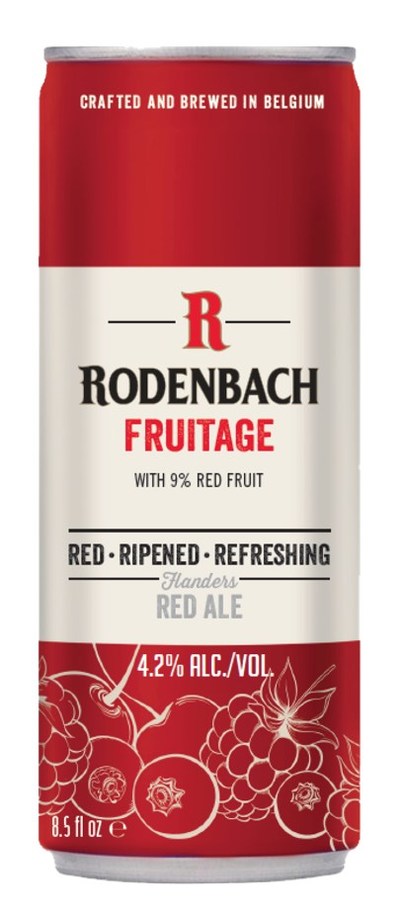 RODENBACH Fruitage - a new, refreshing offering from the iconic Belgian brewer. 4.2% ABV blended Rodenbach with fruit enhancements.