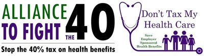 The Alliance to Fight the 40|Don’t Tax My Health Care is a broad-based coalition comprised of businesses, patient advocates, employer organizations, unions, local governments, health care companies, consumer groups and other stakeholders that support employer-provided health coverage. This coverage is the backbone of our health care system and protects over 178 million Americans. The Alliance seeks to repeal the 40% “Cadillac Tax” on health benefits. (PRNewsfoto/Alliance to Fight the 40) The Alliance to Fight the 40|Don’t Tax My Health Care is a broad-based coalition comprised of businesses, patient advocates, employer organizations, unions, local governments, health care companies, consumer groups and other stakeholders that support employer-provided health coverage. This coverage is the backbone of our health care system and protects over 178 million Americans. The Alliance seeks to repeal the 40% “Cadillac Tax” on health benefits. (PRNewsfoto/Alliance to Fight the 40)
