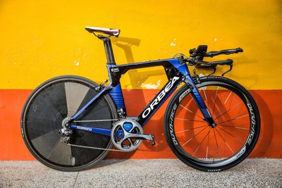The 2017 Orbea Ordu, official time trial bike of the UnitedHealthcare Pro Cycling Team.  Equipped with the Pioneer Power Meter system. Photo Credit: Jonathan Devich / Epic Images