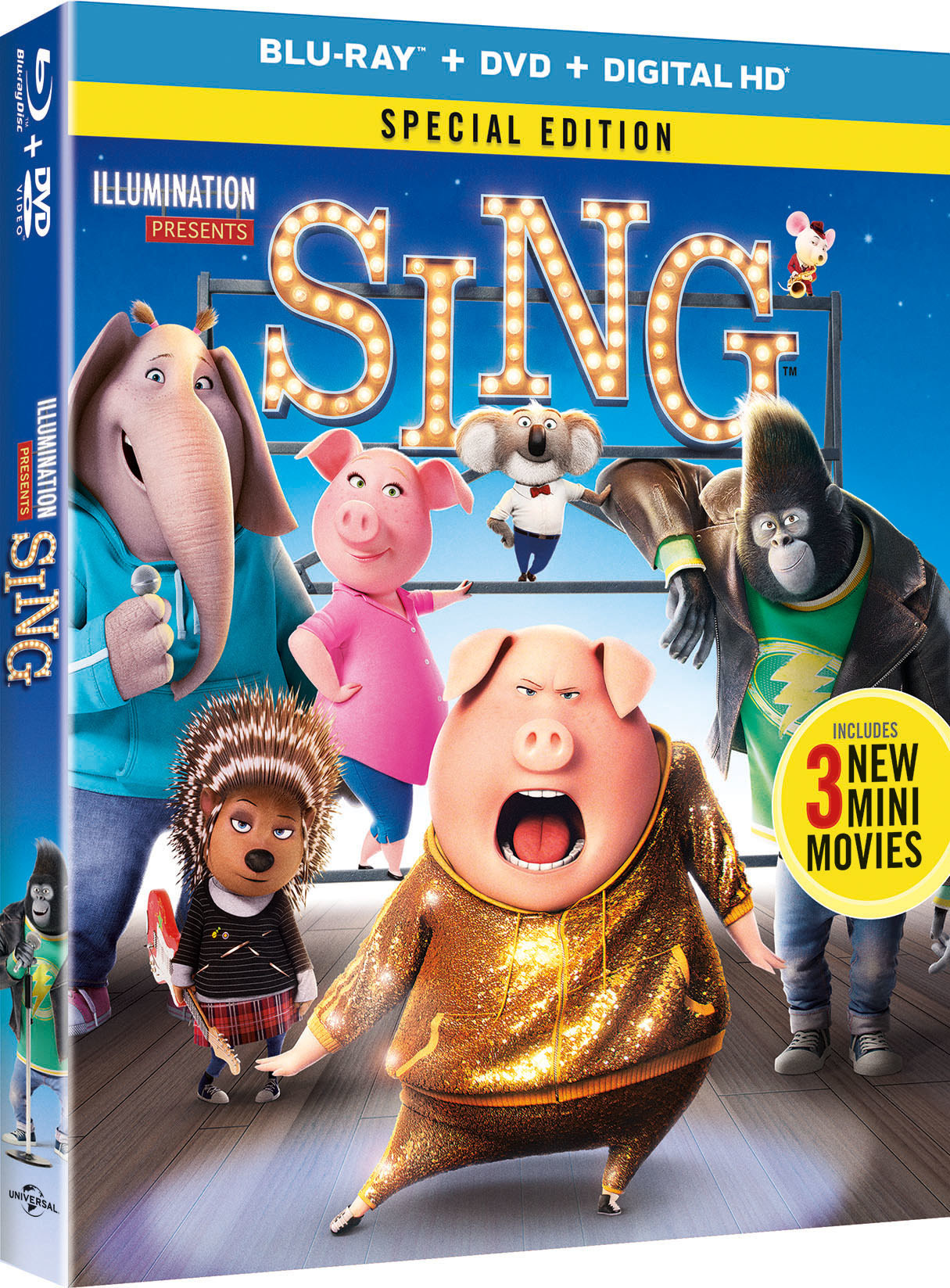 Illumination's Animated Event Film Comes Home With A Special Edition  Featuring Three Mini Movies, Music And More: SING Special Edition