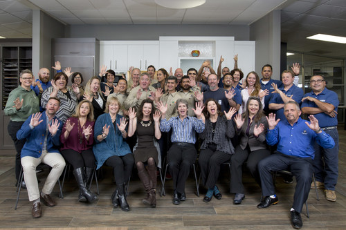 36 Joyful Employee Owners celebrating the news we are now "Certified EO".  A significant achievement for our 100% Employee-Owned company.