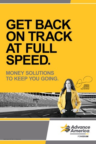Advance America's partnership with NASCAR driver Danica Patrick highlights the company's role as consumers' "pit crew," providing financial services for hardworking Americans.