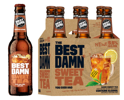 BEST DAMN Sweet Tea, available in select Northwest and Midwest markets starting March 27th.