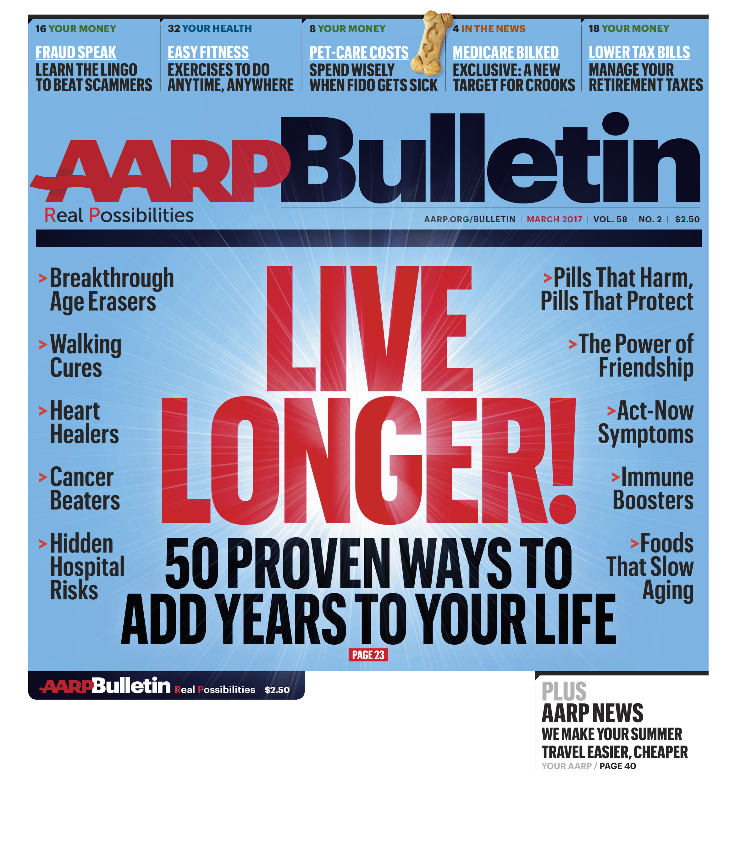 AARP Bulletin's March Issue Features "50 Great Ways to Live Longer" and