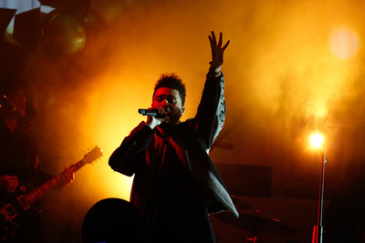 The Weeknd performs at the H&M Studio show in Paris.