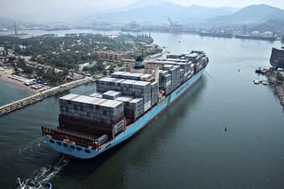 Ninety percent of goods in global trade are carried by the ocean shipping industry each year. A new blockchain solution from IBM and Maersk will help manage and track the paper trail of tens of millions of shipping containers across the world by digitizing the supply chain process. (Photo credit: Maersk)