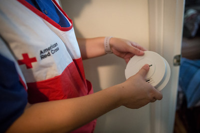 With staff and volunteers, the American Red Cross canvassed the community with fire safety materials and installed smoke alarms in underserved/military connected neighborhoods around the Fort Bragg area in Fayetteville, North Carolina, with a goal of installing 1500 smoke alarms.