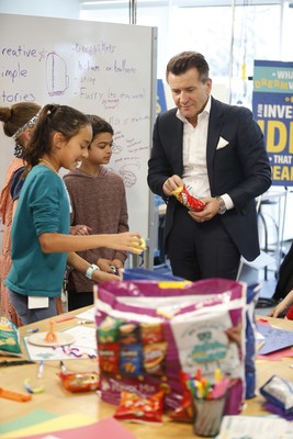 Frito-Lay is hosting local students at Google Garage to dream up inventions. The teams received guidance from TV personality Robert Herjavec and Googlers on Monday, Feb. 27, 2017 in Mountain View, Calif. (Tony Avelar/AP Images for Frito-Lay)