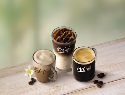 Local McDonald's restaurants in the Sacramento, Stockton, and Modesto region have released three new espresso-based specialty McCafe beverages.  The new beverages will include a hot and iced Caramel Macchiato, French Vanilla Cappuccino and Americano.