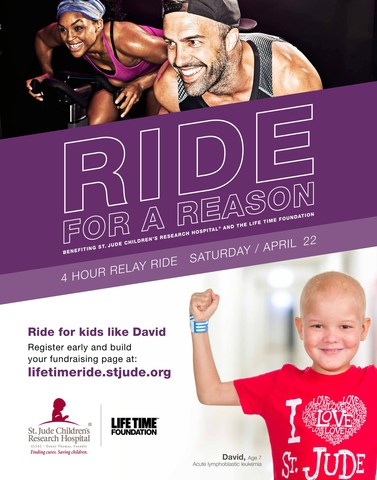 Ride for a Reason During Second Annual St. Jude Event at Life Time Destinations Nationwide on Saturday, April 22
