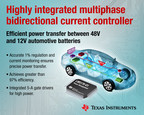Industry's first multiphase bidirectional current controller from TI