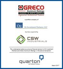 Quarton International Advises O2 Investment Partners In The Sale Of Greco Aluminum Railings To CSW Industrials