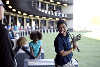 JACKSONVILLE, FL - MARCH 19: Juniors from The First Tee and LPGA Girls Golf enjoy free game play at Topgolf Jacksonville during Topgolf Junior PLAY on March 19. (Photo by Ryan Young/PGA TOUR)