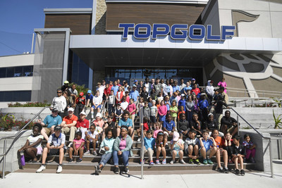 JACKSONVILLE, FL - MARCH 19: Juniors from The First Tee and LPGA Girls Golf pose for a portrait at Topgolf Junior PLAY on March 19 in Jacksonville. (Photo by Ryan Young/PGA TOUR)