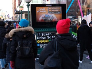 OUTFRONT Media Partners With CBS And Turner Broadcasting To Display Near Real-Time NCAA March Madness Scores On Billboards Across The U.S.