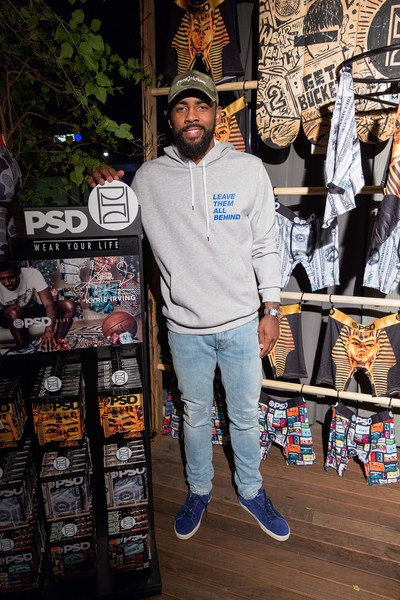 Kyrie Irving with his PSD Underwear signature line.