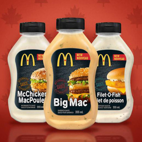 Canadiens, tenez-vous prêts! Les sauces à Big Mac, à Filet de poisson et à MacPoulet seront bientôt offertes en épicerie d'un océan à l'autre!