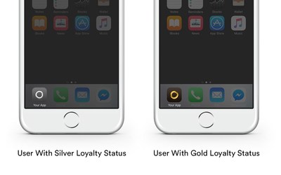 Personalize app icons to individual user behaviors or preferences, such as loyalty status