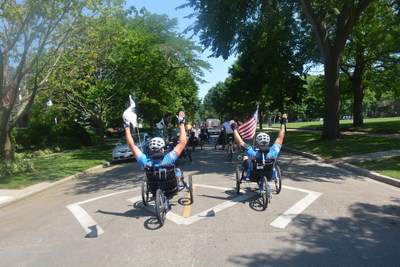 Veterans celebrate completing the Wounded Warrior Project Soldier Ride.