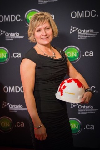 Ontario electrician, Kathy Choquette at a special Juno Awards pre-party. ECAO and IBEW are proud to be part of the 2017 Juno Awards. (CNW Group/Electrical Contractors Association of Ontario)