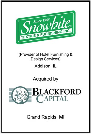 Aleutian Capital Group Represented Snowhite Textile &amp; Furnishing, Inc. in its Sale to Blackford Capital