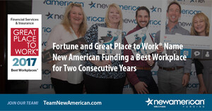 Fortune and Great Place to Work® Name New American Funding a Best Workplace for Two Consecutive Years
