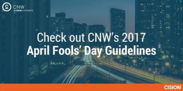 Learn more about CNW's guidelines for April Fools' Day news releases. (CNW Group/CNW Group Ltd.)