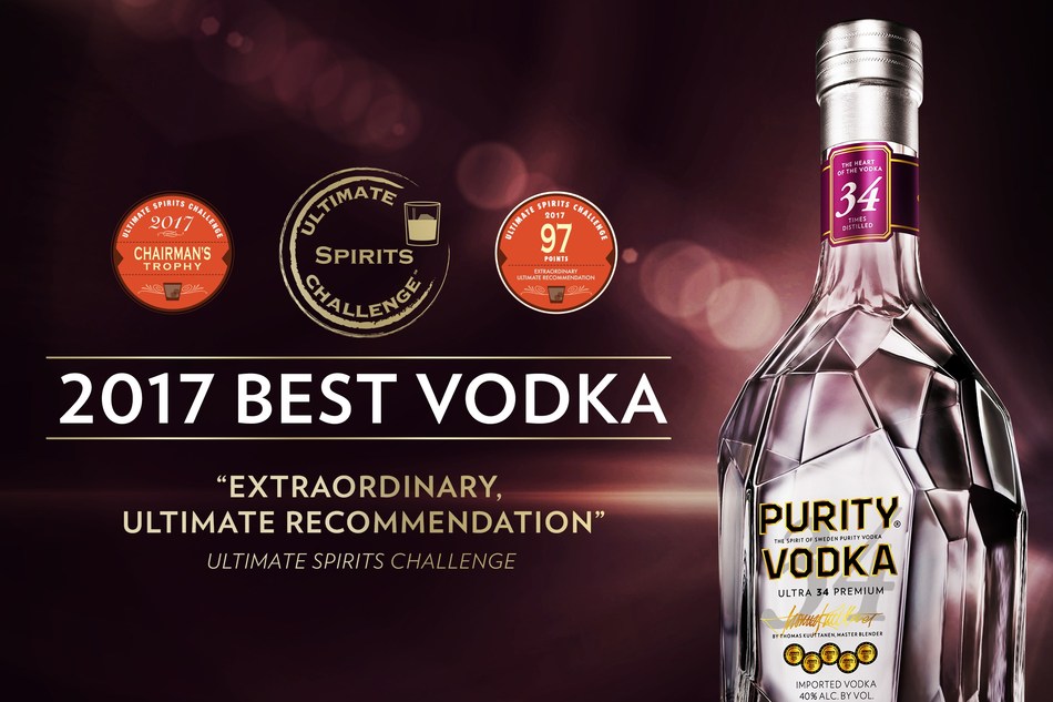 Purity® Vodka Is Top Rated And Named Best Unflavored Vodka At The 2017