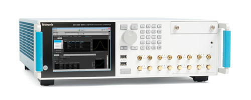 The new Tektronix AWG5200 series offers an impressive set of capabilities not previously available in the market all in one instrument, including a 10 GS/s sample rate, 16-bit resolution and up to 8 channels per unit along with support for multiple unit synchronization. It includes a flexible waveform generation plug-in suite with comprehensive coverage for a wide variety of standards and digital modulation techniques.